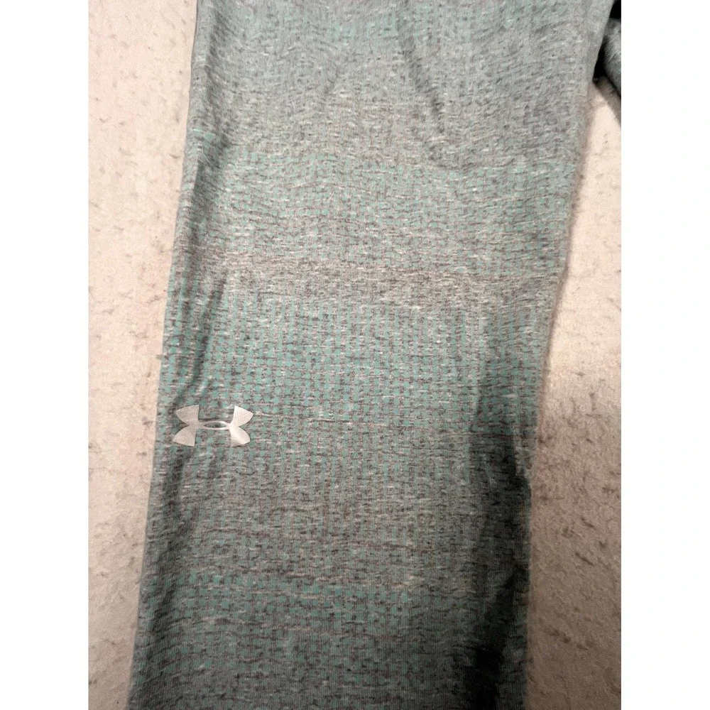 Under Armour ColdGear Leggings Women XL Heather Gray Fitted Fit Mid Rise Running